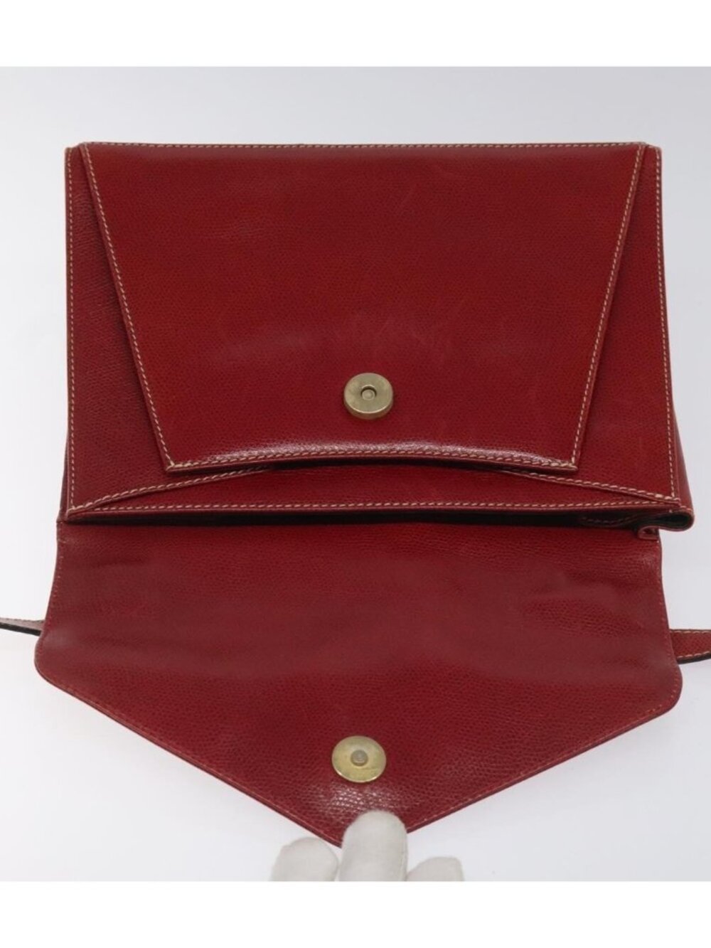 Salvatore Ferragamo Shoulder Bag Leather Red - Picture 12 of 16